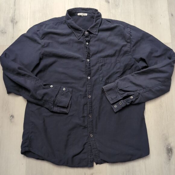 James Perse Double Cloth Shirt Mens Size 3 Long Sleeve Button Up - Picture 1 of 5